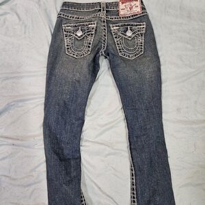 True Religion Blue Straight Leg Jeans